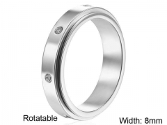 HY Wholesale Rings Jewelry 316L Stainless Steel Fashion Rings-HY0107R001