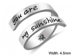 HY Wholesale Rings Jewelry 316L Stainless Steel Fashion Rings-HY0107R061