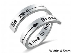 HY Wholesale Rings Jewelry 316L Stainless Steel Fashion Rings-HY0107R057