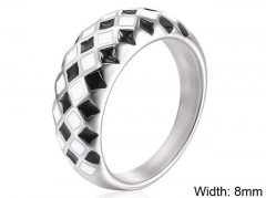 HY Wholesale Rings Jewelry 316L Stainless Steel Fashion Rings-HY0107R023