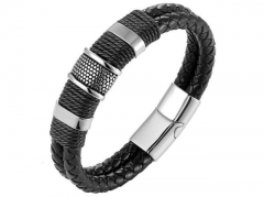 HY Wholesale Leather Jewelry Popular Leather Bracelets-HY0117B003
