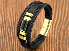 HY Wholesale Leather Jewelry Popular Leather Bracelets-HY0118B186