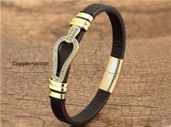 HY Wholesale Leather Jewelry Popular Leather Bracelets-HY0118B391