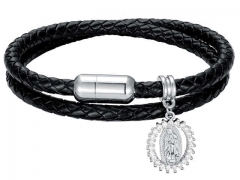HY Wholesale Leather Jewelry Popular Leather Bracelets-HY0118B874
