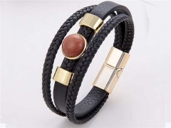 HY Wholesale Leather Jewelry Popular Leather Bracelets-HY0118B309