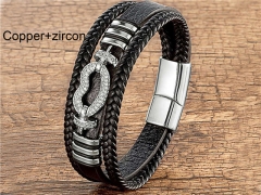 HY Wholesale Leather Jewelry Popular Leather Bracelets-HY0118B937