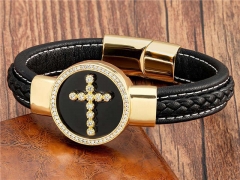 HY Wholesale Leather Jewelry Popular Leather Bracelets-HY0118B898