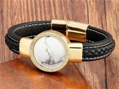 HY Wholesale Leather Jewelry Popular Leather Bracelets-HY0118B793