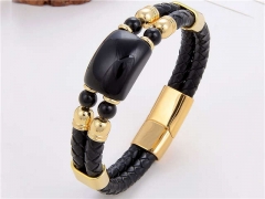HY Wholesale Leather Jewelry Popular Leather Bracelets-HY0118B649
