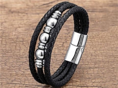 HY Wholesale Leather Jewelry Popular Leather Bracelets-HY0118B179