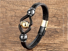 HY Wholesale Leather Jewelry Popular Leather Bracelets-HY0118B037