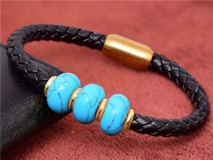 HY Wholesale Leather Jewelry Popular Leather Bracelets-HY0118B735