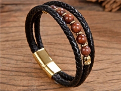 HY Wholesale Leather Jewelry Popular Leather Bracelets-HY0118B451