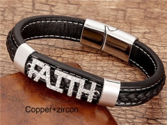 HY Wholesale Leather Jewelry Popular Leather Bracelets-HY0118B910