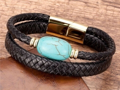 HY Wholesale Leather Jewelry Popular Leather Bracelets-HY0118B476