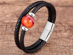 HY Wholesale Leather Jewelry Popular Leather Bracelets-HY0118B467