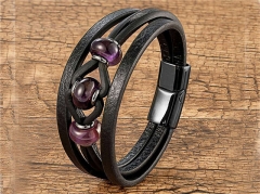 HY Wholesale Leather Jewelry Popular Leather Bracelets-HY0118B271