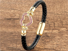 HY Wholesale Leather Jewelry Popular Leather Bracelets-HY0118B174