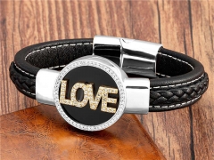 HY Wholesale Leather Jewelry Popular Leather Bracelets-HY0118B344