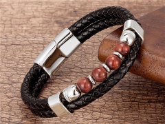 HY Wholesale Leather Jewelry Popular Leather Bracelets-HY0118B868