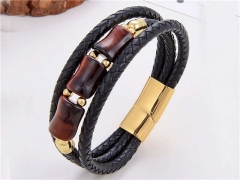 HY Wholesale Leather Jewelry Popular Leather Bracelets-HY0118B495