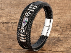 HY Wholesale Leather Jewelry Popular Leather Bracelets-HY0118B157