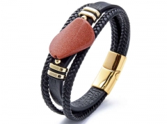 HY Wholesale Leather Jewelry Popular Leather Bracelets-HY0118B216