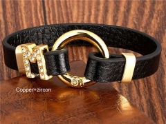 HY Wholesale Leather Jewelry Popular Leather Bracelets-HY0118B534