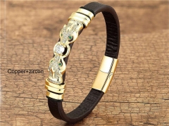 HY Wholesale Leather Jewelry Popular Leather Bracelets-HY0118B388