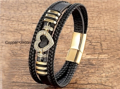 HY Wholesale Leather Jewelry Popular Leather Bracelets-HY0118B299