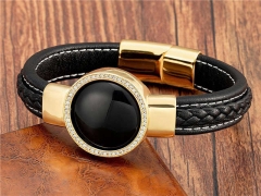 HY Wholesale Leather Jewelry Popular Leather Bracelets-HY0118B794