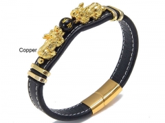 HY Wholesale Leather Jewelry Popular Leather Bracelets-HY0118B072