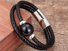 HY Wholesale Leather Jewelry Popular Leather Bracelets-HY0118B463