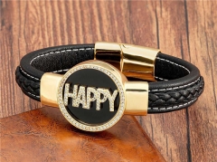 HY Wholesale Leather Jewelry Popular Leather Bracelets-HY0118B369