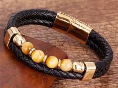 HY Wholesale Leather Jewelry Popular Leather Bracelets-HY0118B482