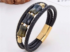 HY Wholesale Leather Jewelry Popular Leather Bracelets-HY0118B493