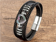 HY Wholesale Leather Jewelry Popular Leather Bracelets-HY0118B293