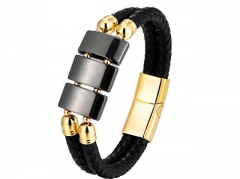 HY Wholesale Leather Jewelry Popular Leather Bracelets-HY0117B356
