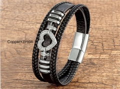 HY Wholesale Leather Jewelry Popular Leather Bracelets-HY0118B294