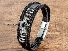 HY Wholesale Leather Jewelry Popular Leather Bracelets-HY0118B279