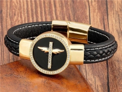 HY Wholesale Leather Jewelry Popular Leather Bracelets-HY0118B901