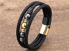 HY Wholesale Leather Jewelry Popular Leather Bracelets-HY0118B181