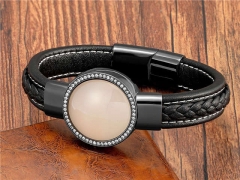 HY Wholesale Leather Jewelry Popular Leather Bracelets-HY0118B802