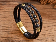 HY Wholesale Leather Jewelry Popular Leather Bracelets-HY0118B447