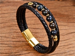 HY Wholesale Leather Jewelry Popular Leather Bracelets-HY0118B444