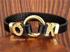 HY Wholesale Leather Jewelry Popular Leather Bracelets-HY0118B532