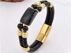 HY Wholesale Leather Jewelry Popular Leather Bracelets-HY0118B653