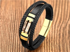 HY Wholesale Leather Jewelry Popular Leather Bracelets-HY0118B185