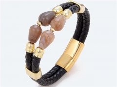 HY Wholesale Leather Jewelry Popular Leather Bracelets-HY0118B557
