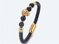 HY Wholesale Leather Jewelry Popular Leather Bracelets-HY0118B509